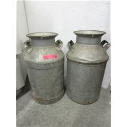 2 Vintage milk cans - no lids