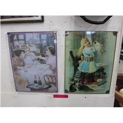 2 Tin advertising signs - replica