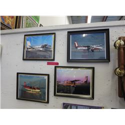 4 Framed airplane photos