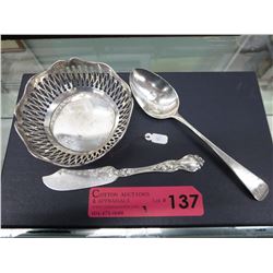 3 Sterling Silver tableware items