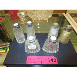 3 Sets of sterling topped salt & peppers