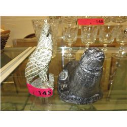2 Carved stone sculptures