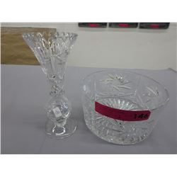 Pinwheel crystal bowl & vase