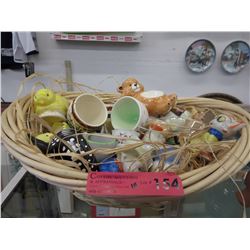Basket of egg cups - approximately 18