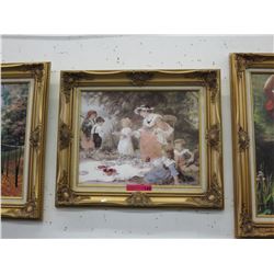 Framed print of a family scene