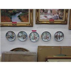 5 x 1987 Imperial Jingdezhen porcelain plates