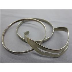 3 x Vintage Sterling Silver Bracelets