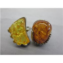 2 x Amber Rings