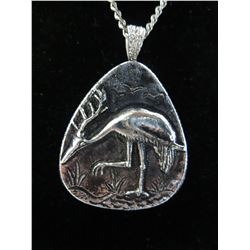 Heron Motif Pendant & Chain