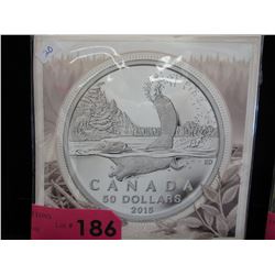 2015 Beaver Design Canada $50.00 Silver Coin