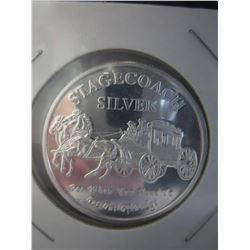 Stagecoach design silver Art Round
