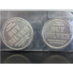 2 x Silver "Occupy Wall Street" Art Rounds