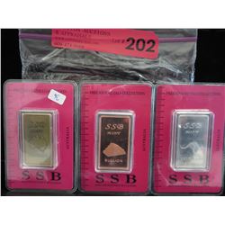 6 x .999 Pure Copper, Bronze & Zinc Investors Bars