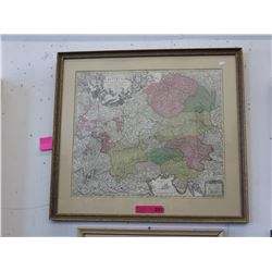 Vintage framed map