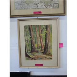 Original signed 1954 watercolour