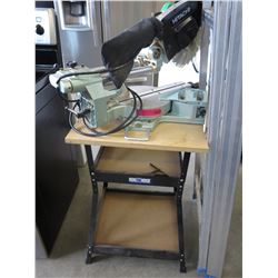 Hitachi 8.5" compound slide saw on stand