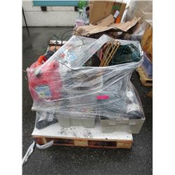 Pallet of misc. garden tools & ornaments