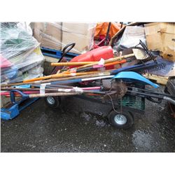 Misc. Garden Tools & Rolling Cart