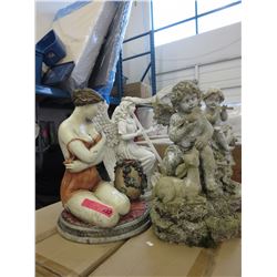 4 Garden ornaments - some concrete