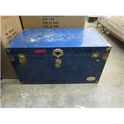 Blue metal trunk - used