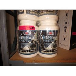 4 Containers of Whey Protein-Biscuits & Cream
