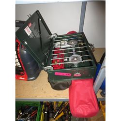 Coleman camp stoves & 2 chairs (in bags)
