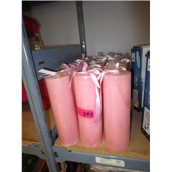 15 Pink pillar candles
