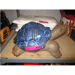 Glazed ceramic turtle garden statue