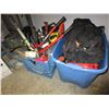 Image 1 : Totes of tools, mostly hand tools