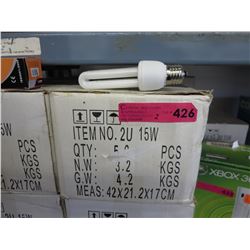 2 Cases of compact fluorescent lightbulb