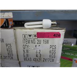 2 Cases of compact fluorescent lightbulb