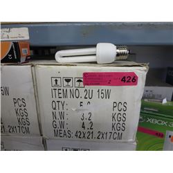 2 Cases of compact fluorescent lightbulb