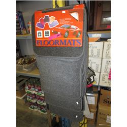3 New sets of grey automotive floor mats