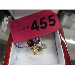 .925 Multi-gemstone dinner ring