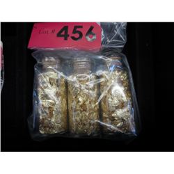 3 Vials of gold leaf