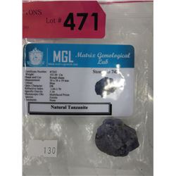 101 CT Rough Natural Tanzanite