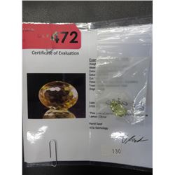 13.31 CT Faceted Natural Citrine