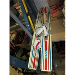 Two vintage water skis - Nash Rooster Tails