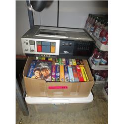 Vintage JVC VHS tape player & tapes