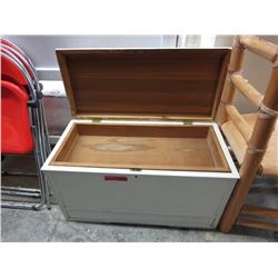 Vintage cedar hope chest - painted white