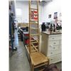 Image 1 : 8' Tall, wood & hide ladder back chair