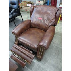 Brown leather recliner - used