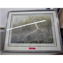 Framed print: "Owl" by Don Li-Leger