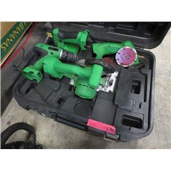 4 Cordless tools in case, no charger