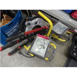Electric circular saw, trouble lights