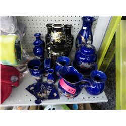 18 Oriental glazed porcelain vases