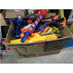 Large box of used toys