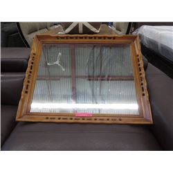 Vintage wood frame mirror