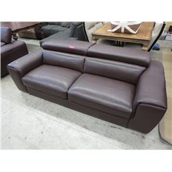 NEW Brown Leather Sofa