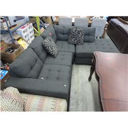 NEW - Grey upholstered 3 Piece sectional